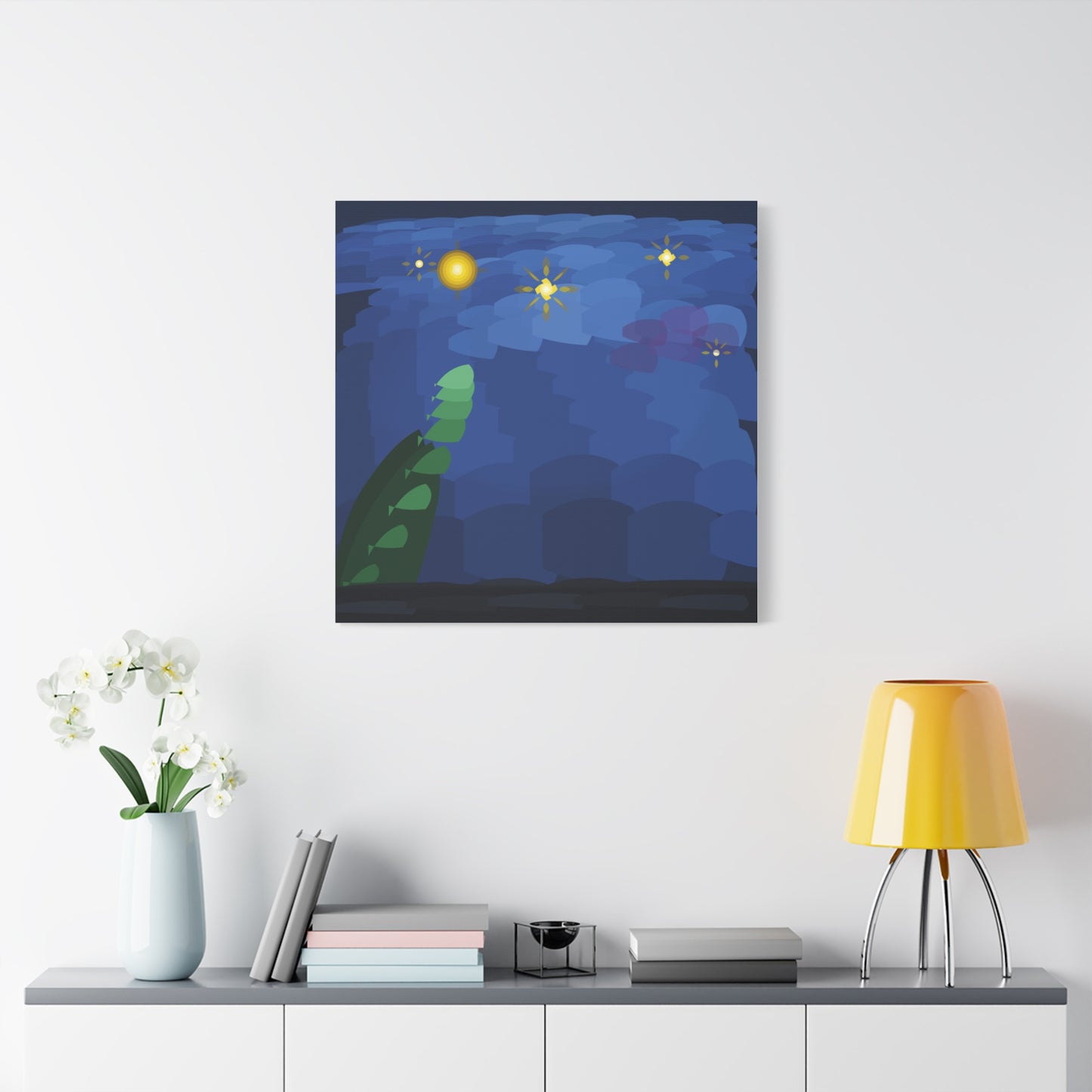 Starry Night Vortex Matte Canvas Stretched 1.25" | Impasto Brushstroke Reproduction