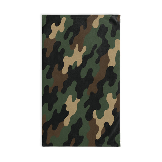 Camouflage Hand Towel, Military Decor, Bath Accessories, Fishing Gear, Outdoor Camping Gift, Home Essentials