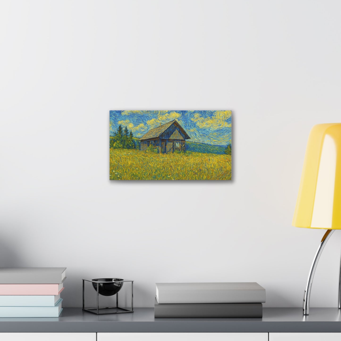 Starry Field Barn Canvas Print