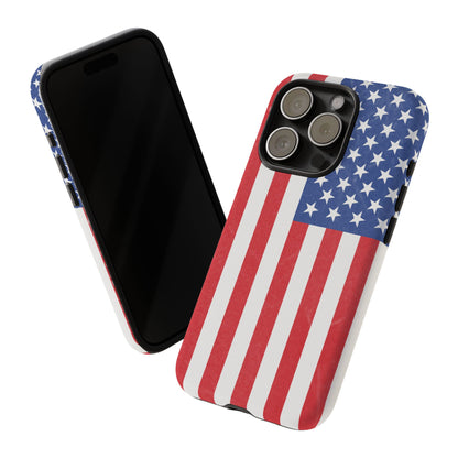 Patriotic Phone Case - Tough Cases for Veterans, USA Lovers, Independence Day, Memorial Day, Flag Design - TRV