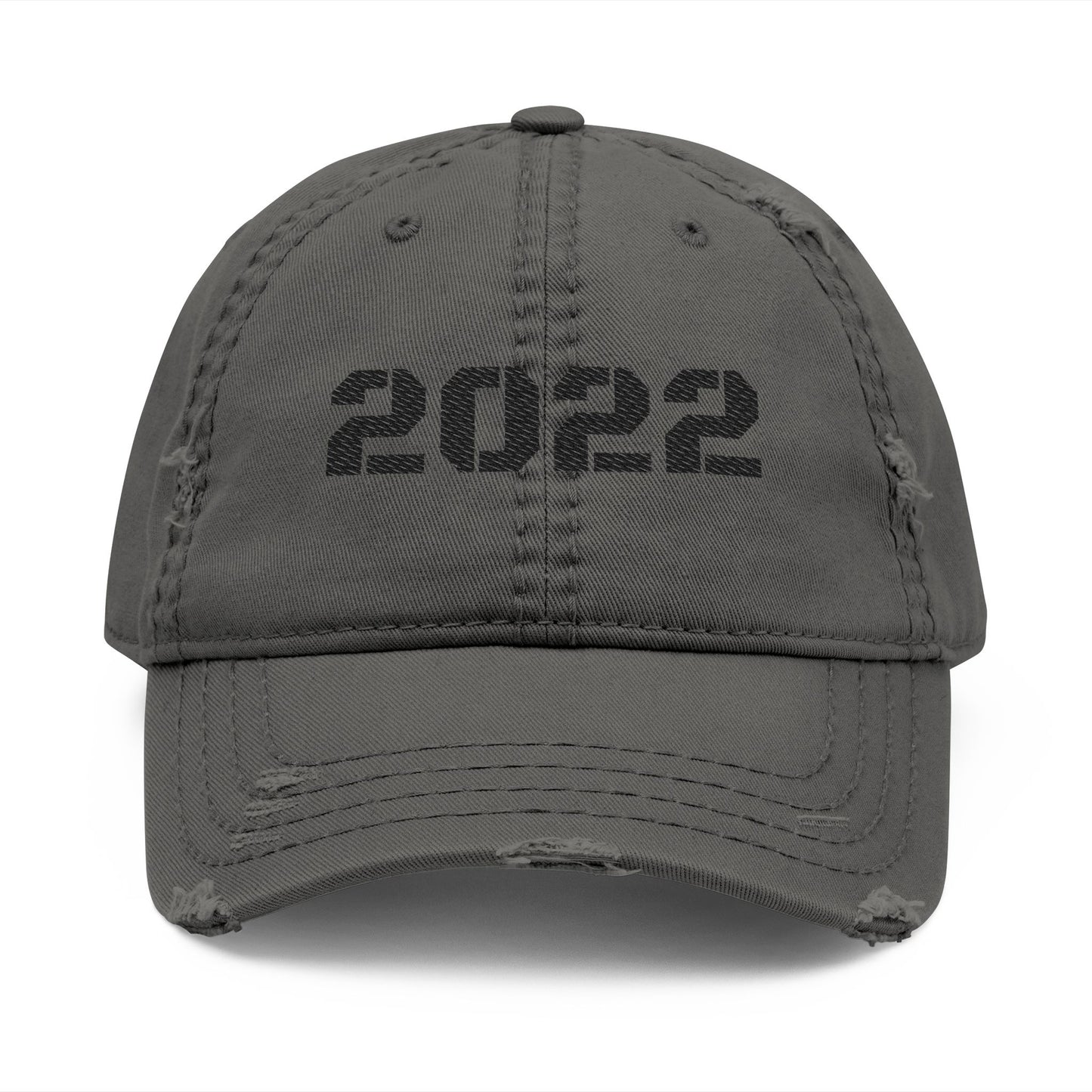 Distressed Dad Hat with 2022 Embroidery, Casual Cap for Everyday Wear, Unisex Hat for Outdoor Activities, Gifts for Father's Day, [...] - TRV