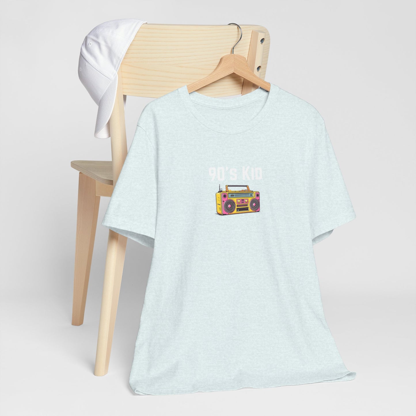 Retro Boombox Tee — 90s Kid Graphic T-Shirt