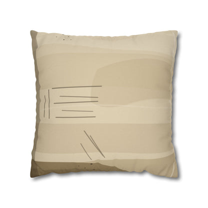 Neutral Abstract Brushstroke Pillowcase | Square Decorative Pillowcase - TRV
