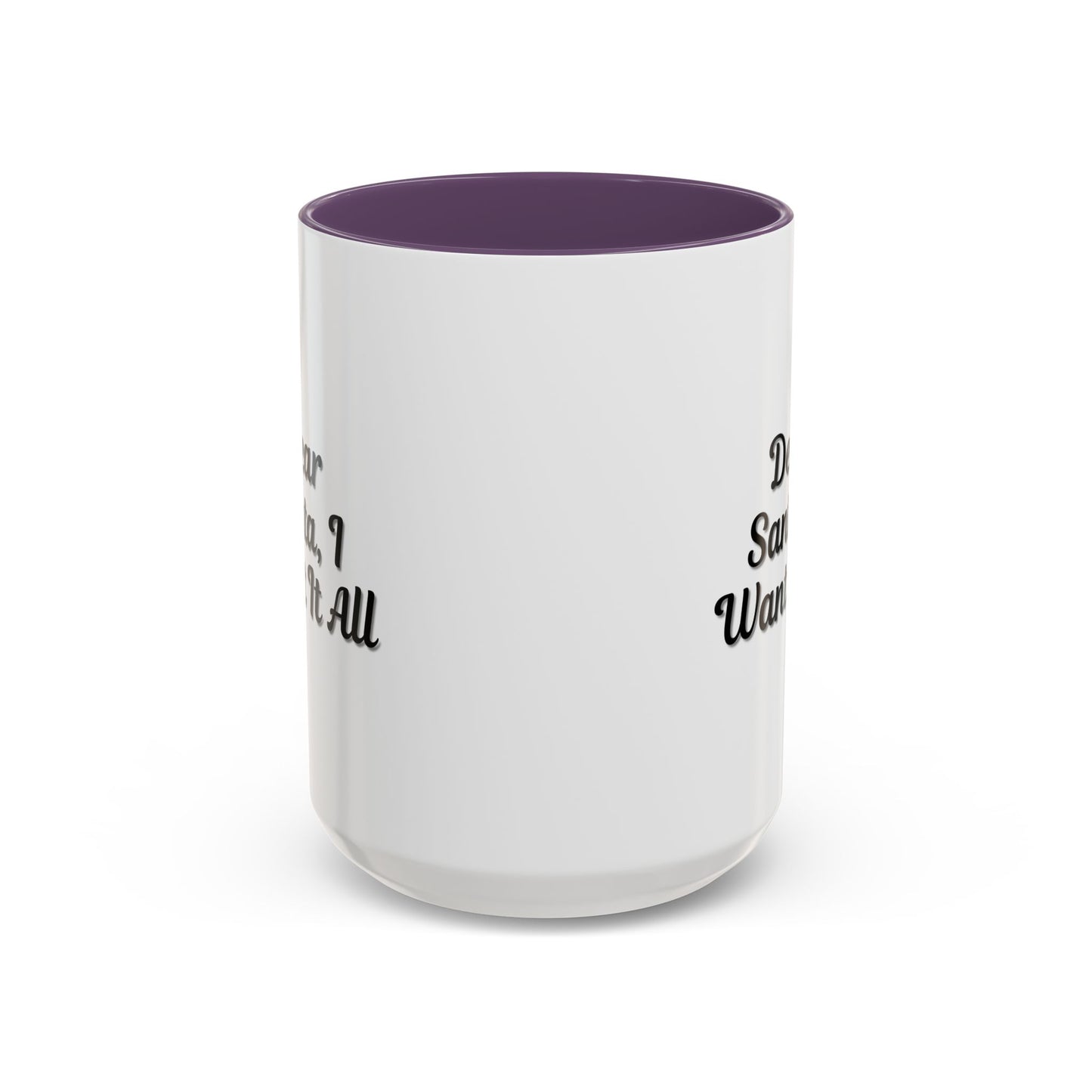Dear Santa Accent Coffee Mug - Fun Holiday Mug for Christmas Enthusiasts