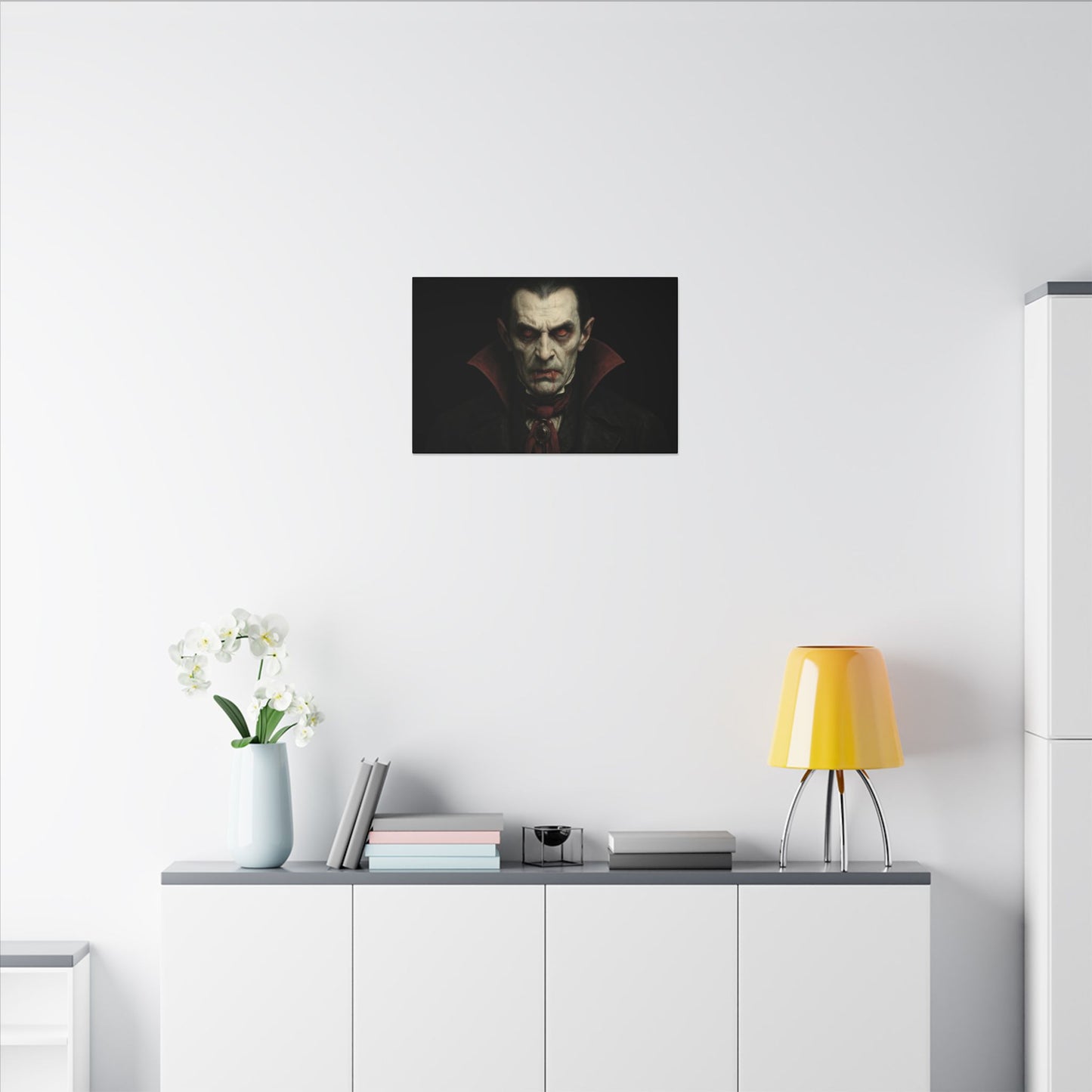 Vampire Portrait Canvas Wall Art – Gothic Dracula Print on Canvas