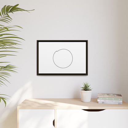 Minimal Circle Line Matte Canvas Framed | Modern Abstract Wall Art