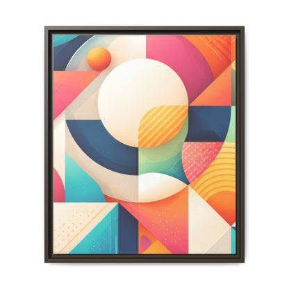 Colorful Geometric Abstract Art Matte Canvas Framed