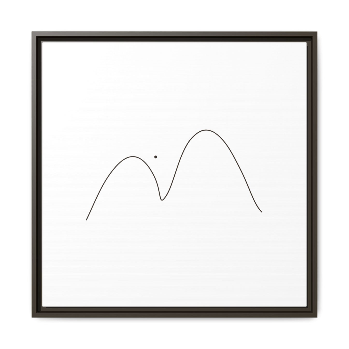 Minimal Line Mountains Matte Canvas Framed