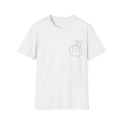 Trendy Unisex Softstyle T-Shirt with Love Hand Gesture Design