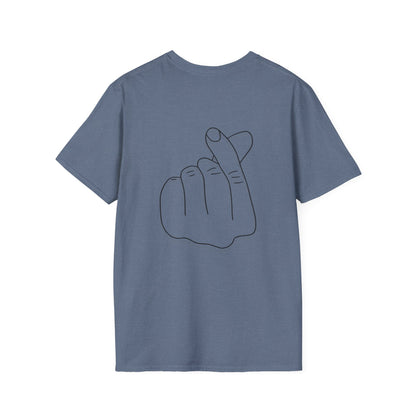 Trendy Unisex Softstyle T-Shirt with Love Hand Gesture Design