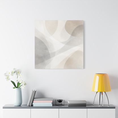Neutral Abstract Organic Shapes Matte Canvas
