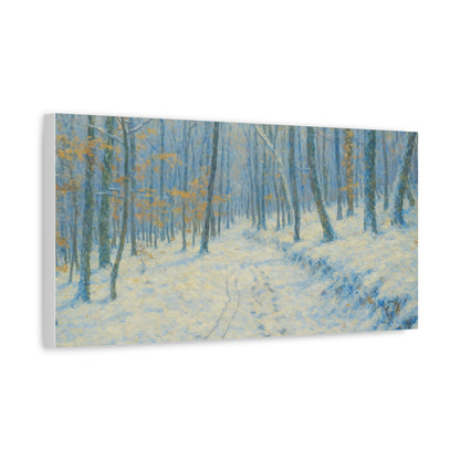 Winter Woodland Canvas Print — Snowy Forest Matte Stretched Wall Art