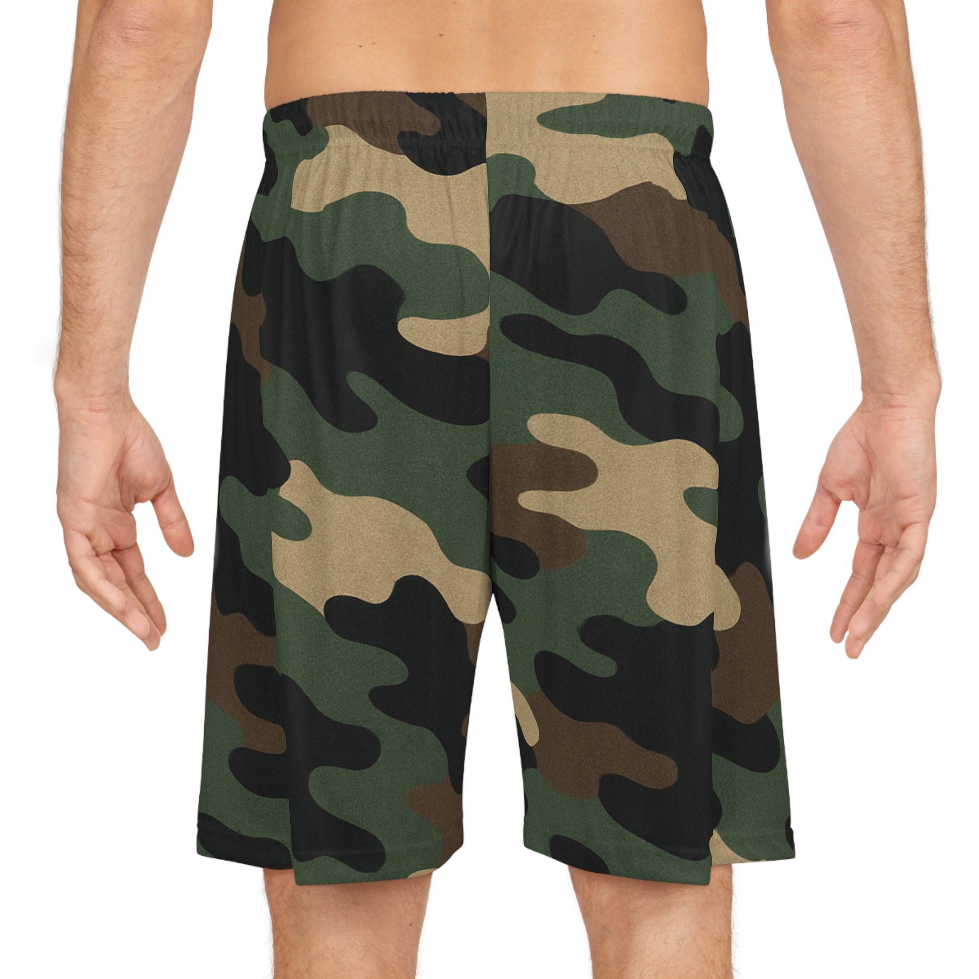 Camo Basketball Shorts, Trendy Athletic Wear, Summer Sports Gear, Gift for Gym Lovers, Stylish Workout Shorts - TRV