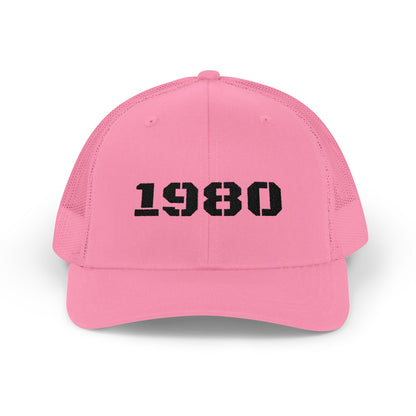 Vintage 1980 Snapback Trucker Cap | Retro Hat, Gift for 80s Kids, Fashionable Baseball Cap, Unisex Headwear, Summer Accessory - TRV