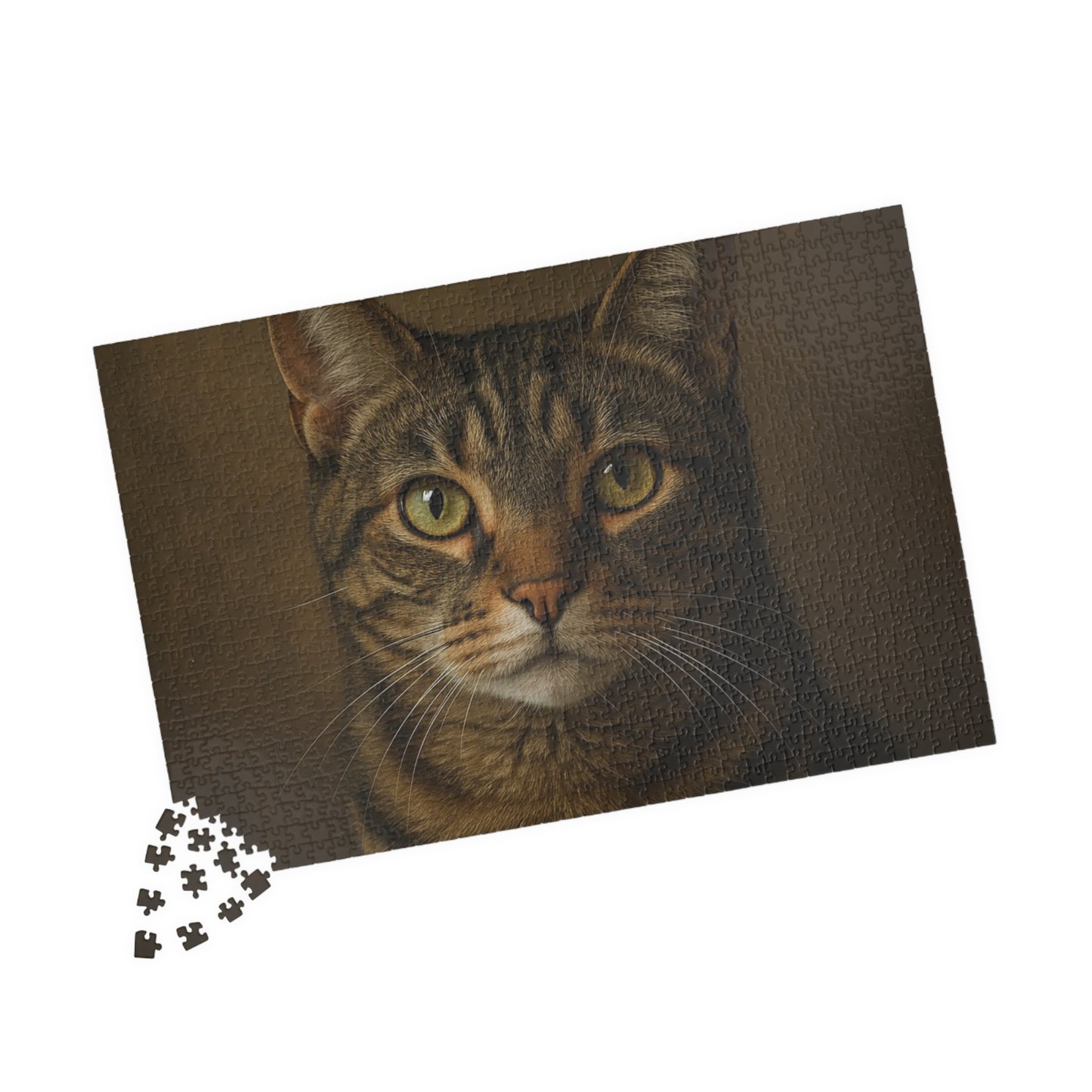 Tabby Cat Portrait Jigsaw Puzzle — Realistic Pet Photography Puzzle (110/252/520/1014 pcs)