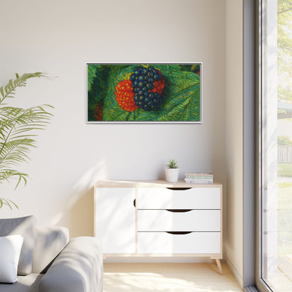 Van Gogh Style Blackberry Canvas Art, Framed Wall Decor, Botanical Print, Summer Home Decor, Gift for Garden Lovers - TRV
