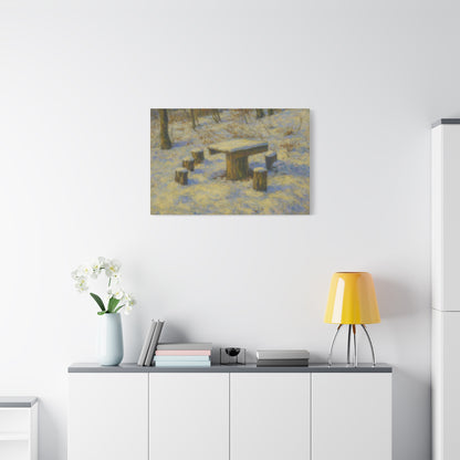 Matte Canvas Wall Art, Rustic Outdoor Scene, Nature Decor, Home Wall Décor, Cozy Cabin Vibe, Perfect for Gift Giving - TRV