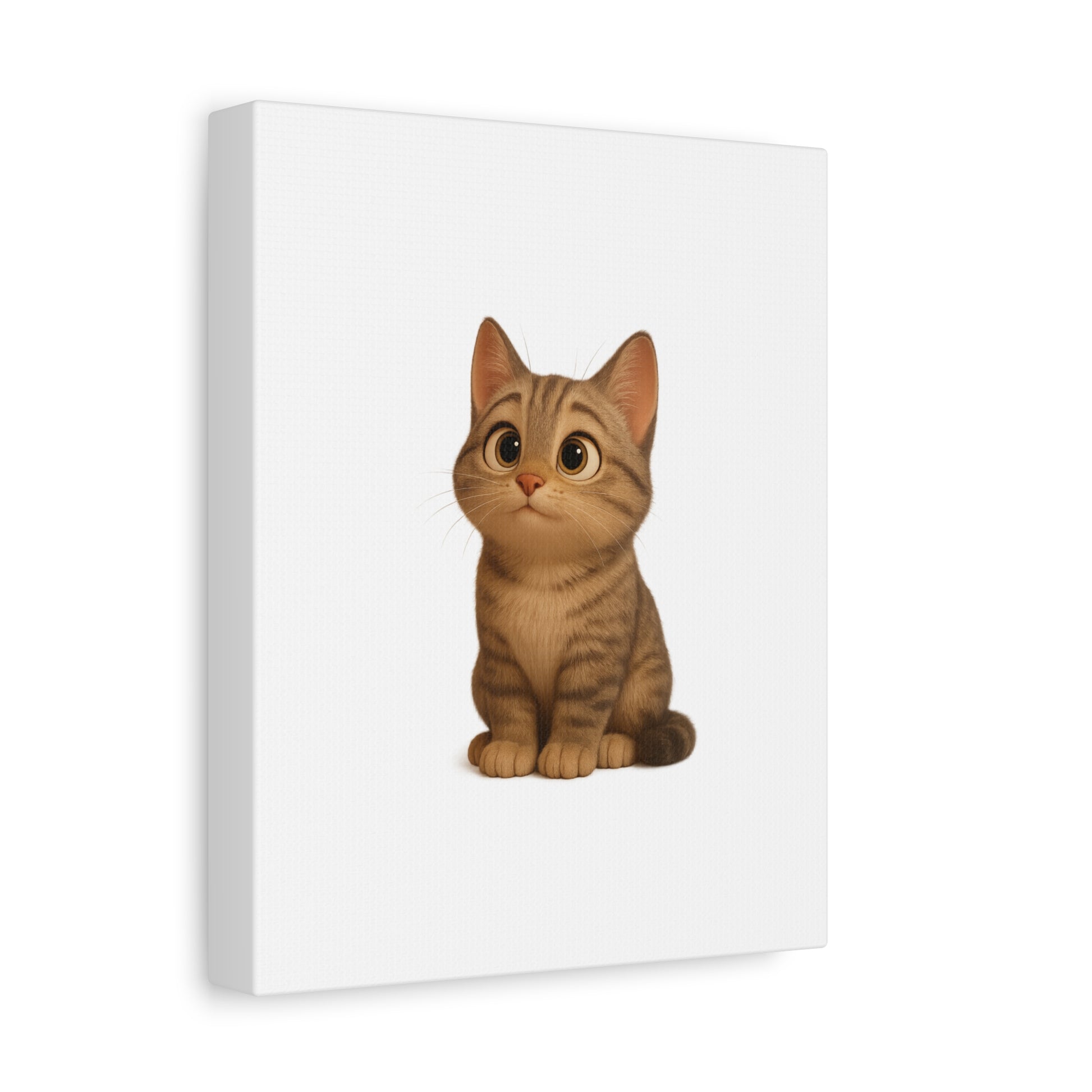 Adorable Cat Canvas Art, Cute Cat Wall Decor, Pet Lover Gift, Nursery Wall Art, Animal Print, Modern Home Decor - TRV