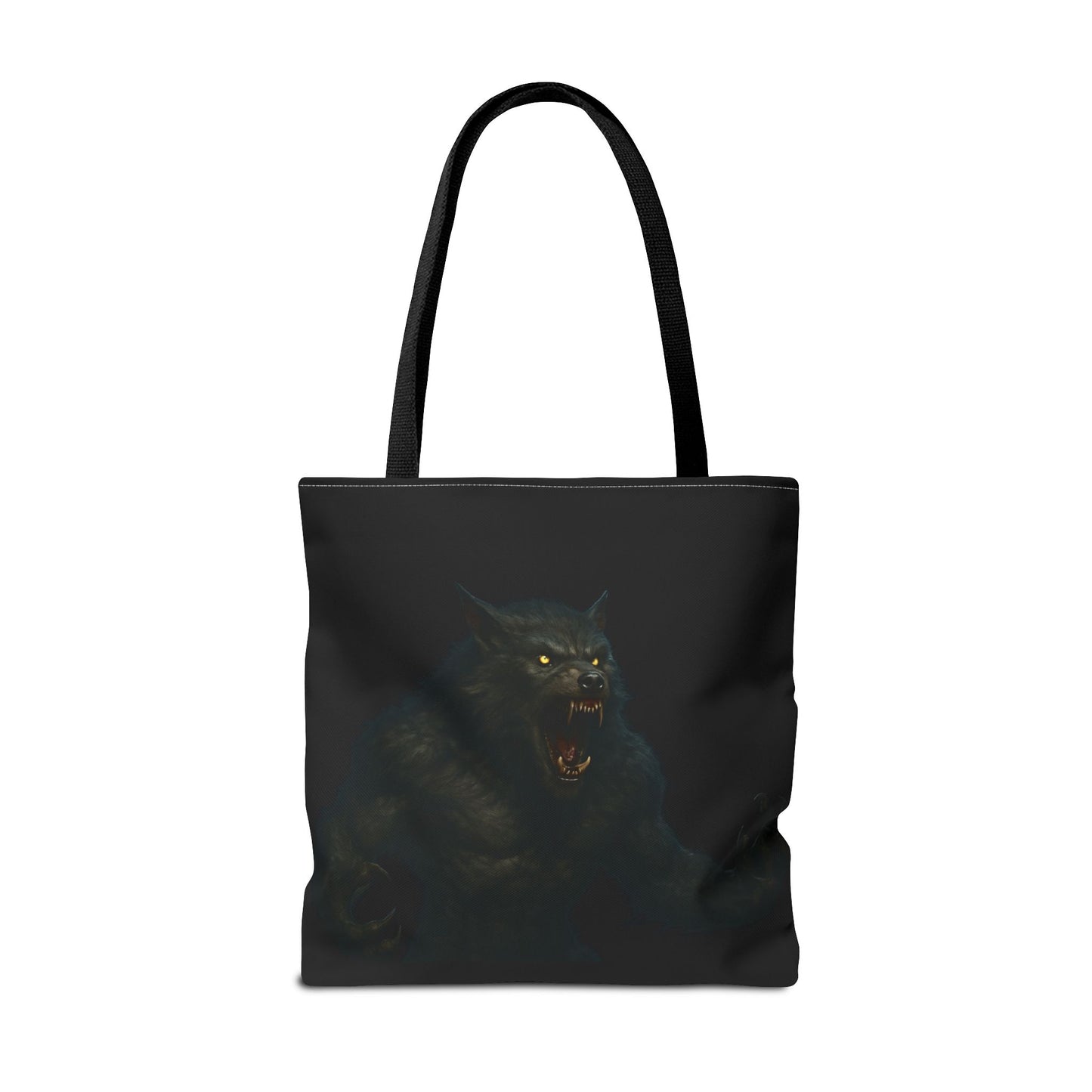 Fierce Werewolf Tote Bag, Halloween Accessories, Dark Art Tote, Animal Lover Gift, Geeky Shopping Bag - TRV