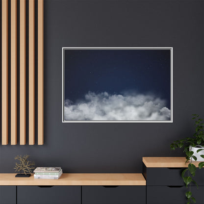 Night Sky Clouds Matte Canvas Framed | Starry Wall Art - TRV