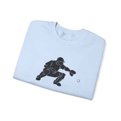 Baseball Catcher Crewneck Sweatshirt | Unisex Sports Apparel | Perfect for Game Days, Gifts, and Casual Wear | Baseball Lover's Gift - TRV