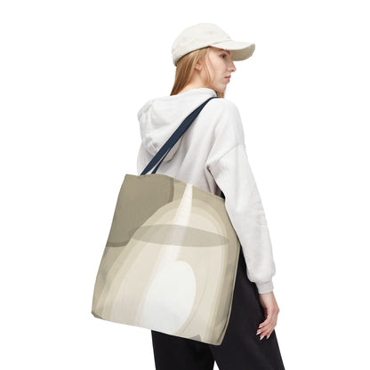 Neutral Abstract Light Beam Tote Bag | Minimalist Geometric Pattern
