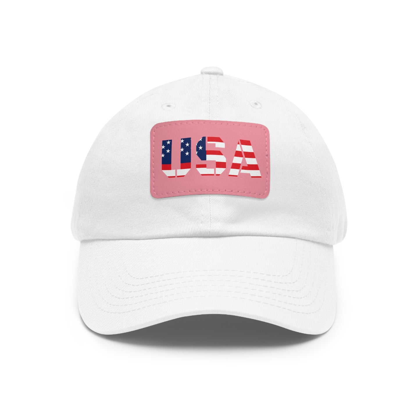 Dad Hat with Leather Patch (Rectangle)
