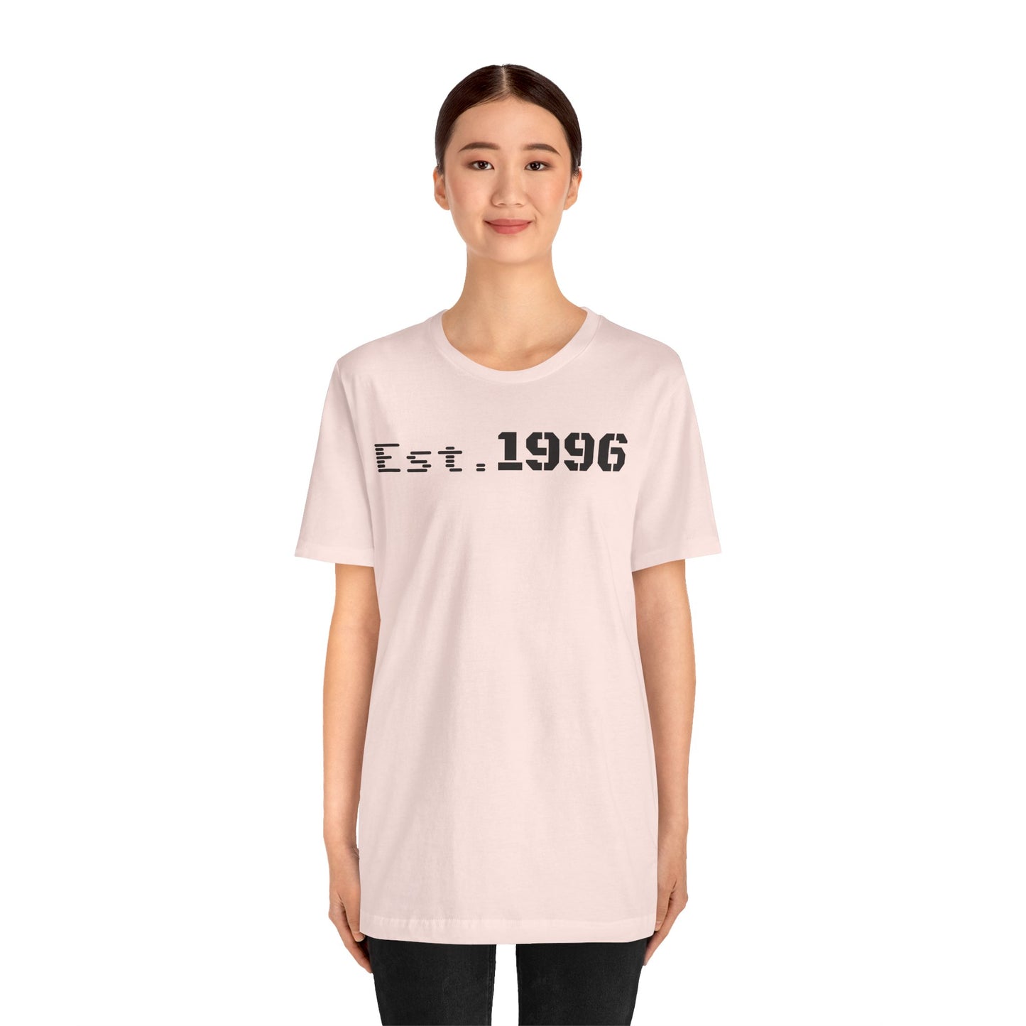 Unisex Jersey Tee - 'Est. 1996' Graphic Shirt, Birthday Gift, Casual Wear, Vintage Style, Retro Fashion, Gift for Him/Her - TRV