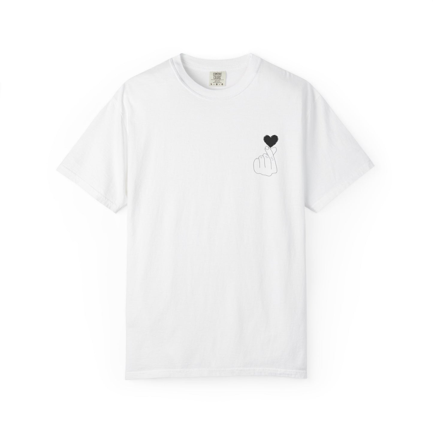 Unisex Garment-Dyed T-Shirt with Heart Design | Casual Trendy Wear for All Occasions