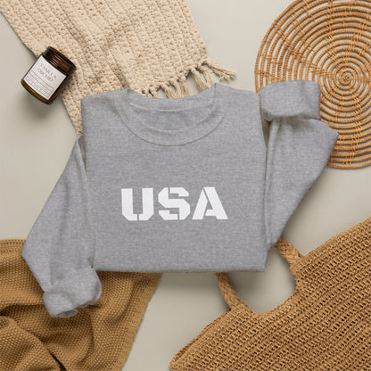 Cozy USA Unisex Crewneck Sweatshirt | Perfect Layering Piece for Every Season | Great Gift for Him/Her | Trendy Style for Casual Outings
