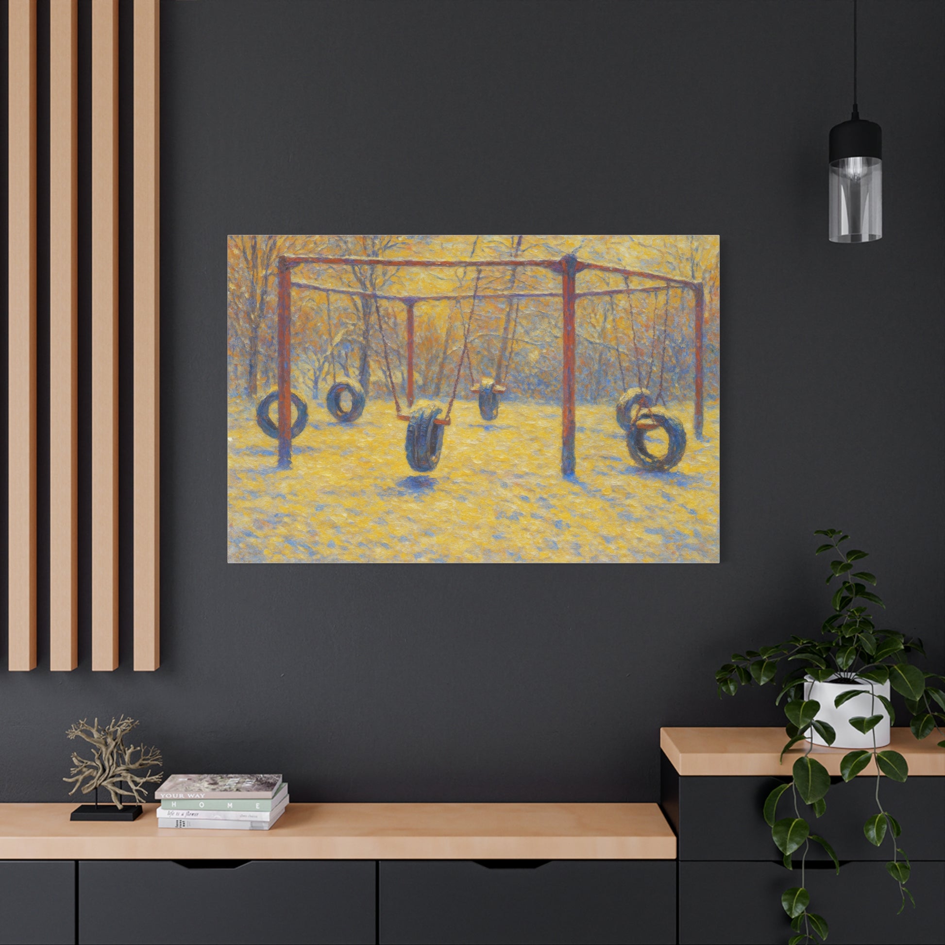 Playground Art Print, Family Room Decor, Nostalgic Wall Art, Kids Room Decoration, Gift for Parents, Children's Playroom - TRV