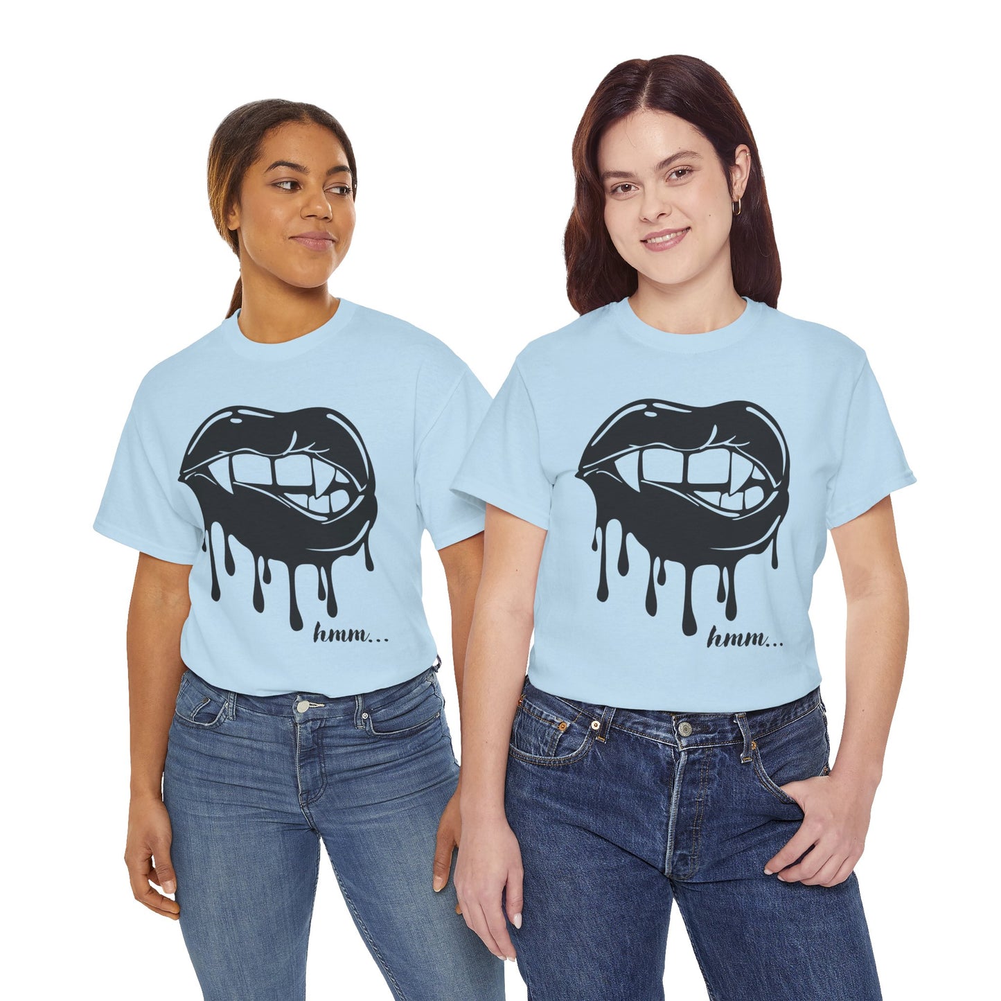 Edgy Graphic Tee - Dripping Lips Design - Unisex Heavy Cotton Tee