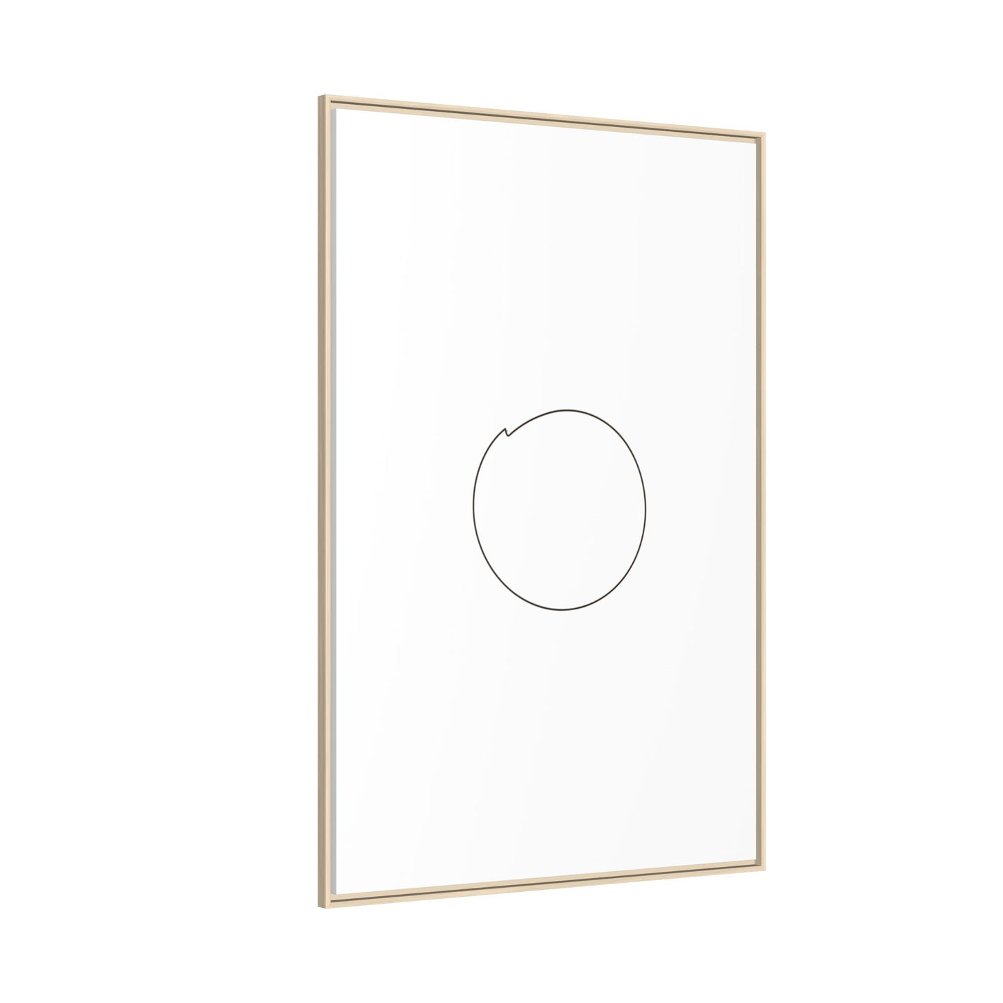 Minimal Circle Line Matte Canvas Framed | Modern Abstract Wall Art