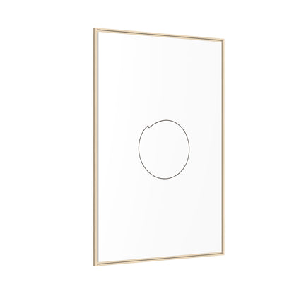 Minimal Circle Line Matte Canvas Framed | Modern Abstract Wall Art
