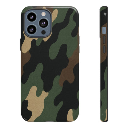 Camouflage Phone Case, Tough Phone Cover, Military Style Accessory, Protective Case for Men, Gifts for Soldiers - TRV