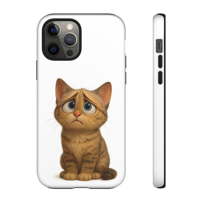 Cute Cat Phone Case, Funny Kitty Case, Animal Lover Gift, Cat Lover Accessory, Unique Cat Design Case, Pet Mom Gift - TRV