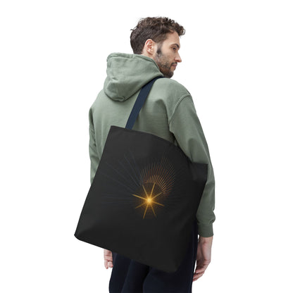 Radiant Starburst Tote Bag | Golden Light Celestial Design - TRV
