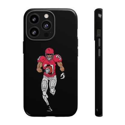 Football Player Tough Phone Case – Protective Black Sports iPhone Case