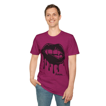 Edgy Graphic Unisex T-Shirt - Dripping Mouth Design, Cool Tee, Trendy Shirt, Hipster Top, Streetwear, Alternative Fashion, Holiday Gift