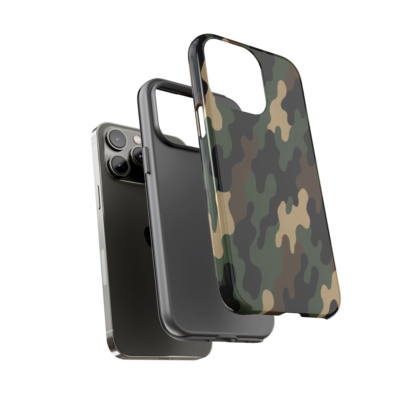 Camouflage Phone Case, Tough Cases, Military Style, Unique Phone Accessories, Gift for Him, Durable Phone Cover - TRV
