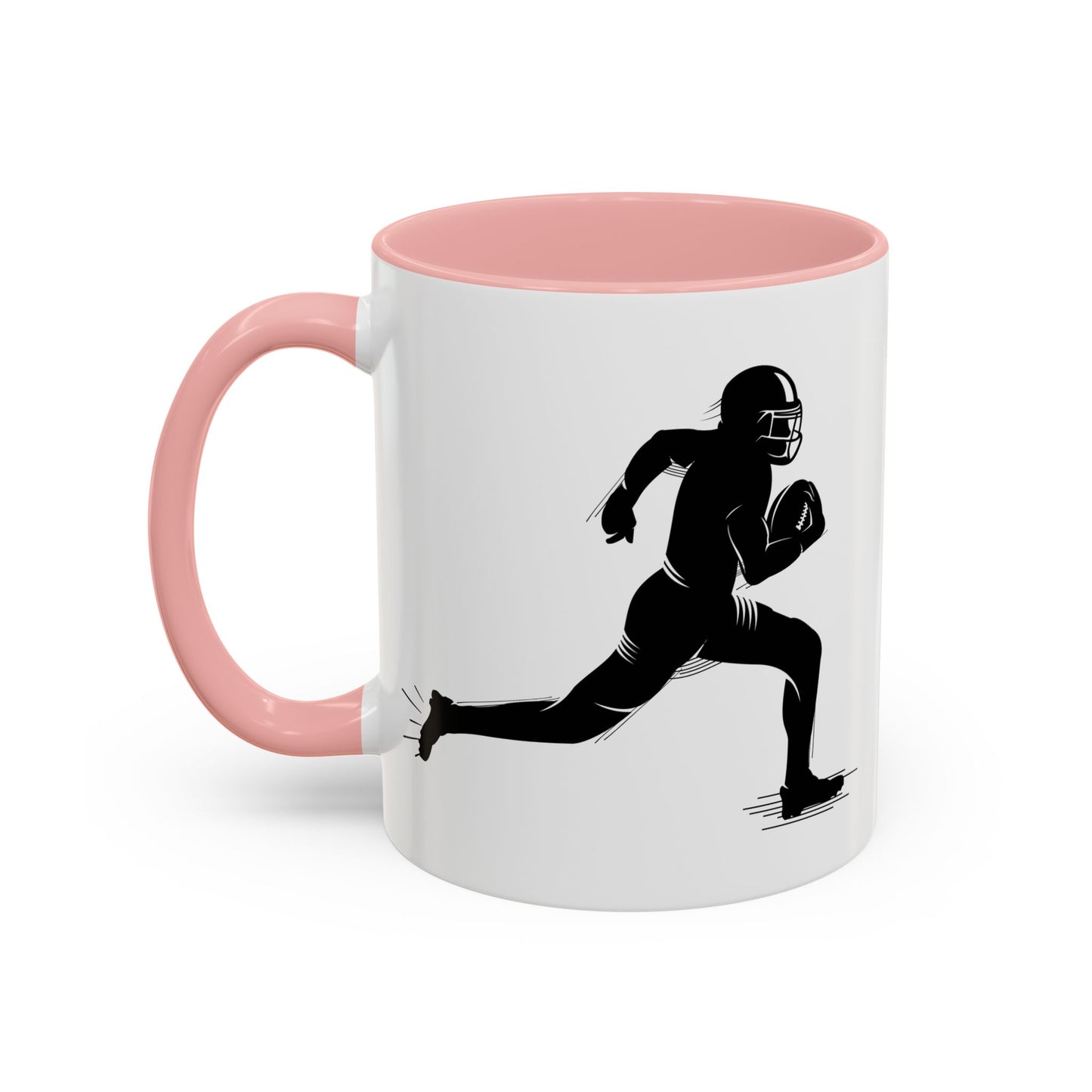 Football Player Themed Accent Coffee Mug, Sports Fan Gift, Unique Mug for Athletes, Coffee Lover, Game Day Essential - TRV