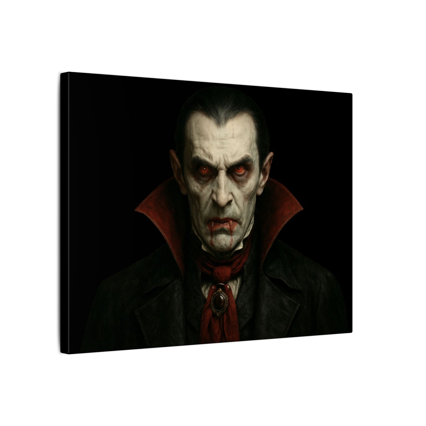 Vampire Portrait Canvas Wall Art – Gothic Dracula Print on Canvas