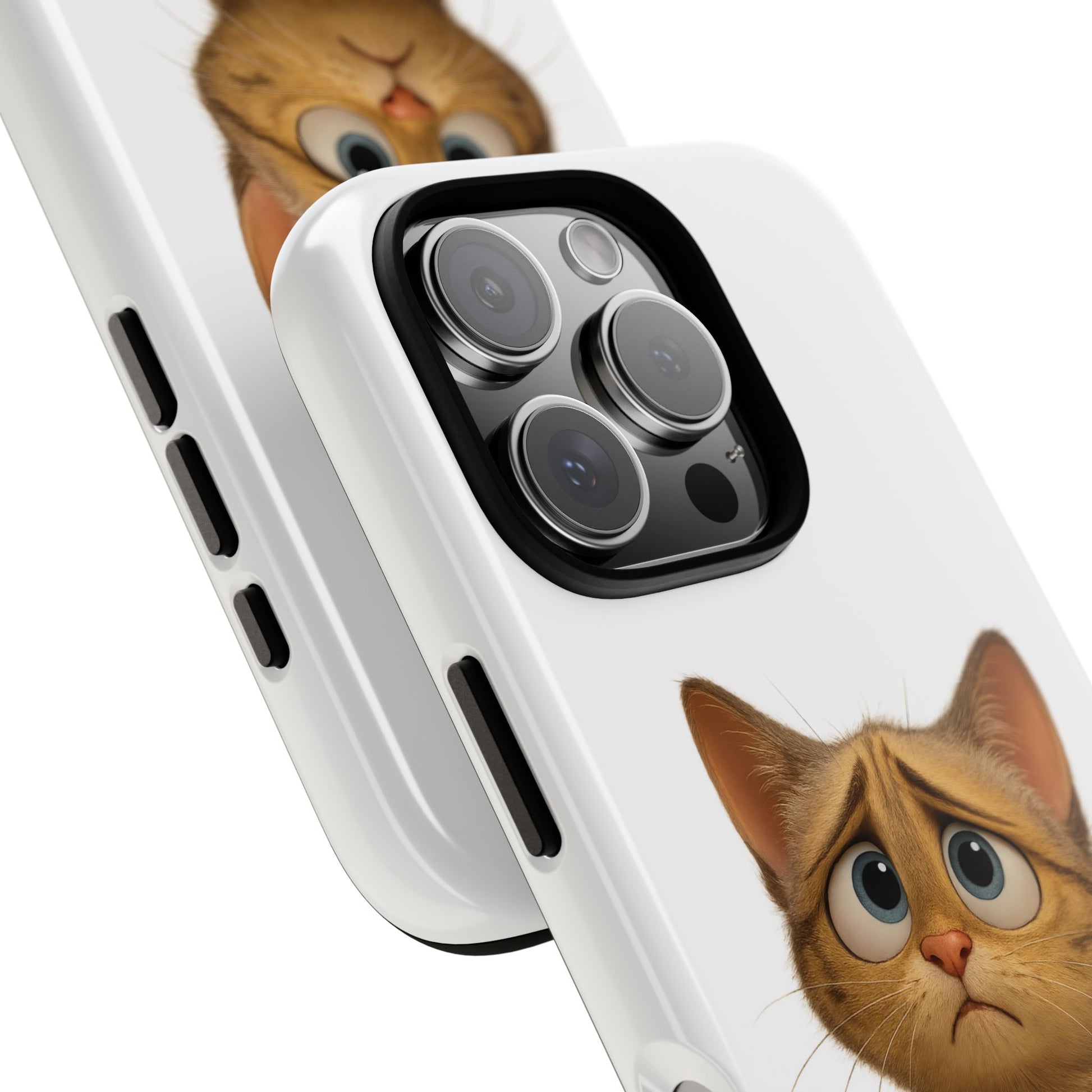 Cute Cat Phone Case, Funny Kitty Case, Animal Lover Gift, Cat Lover Accessory, Unique Cat Design Case, Pet Mom Gift - TRV