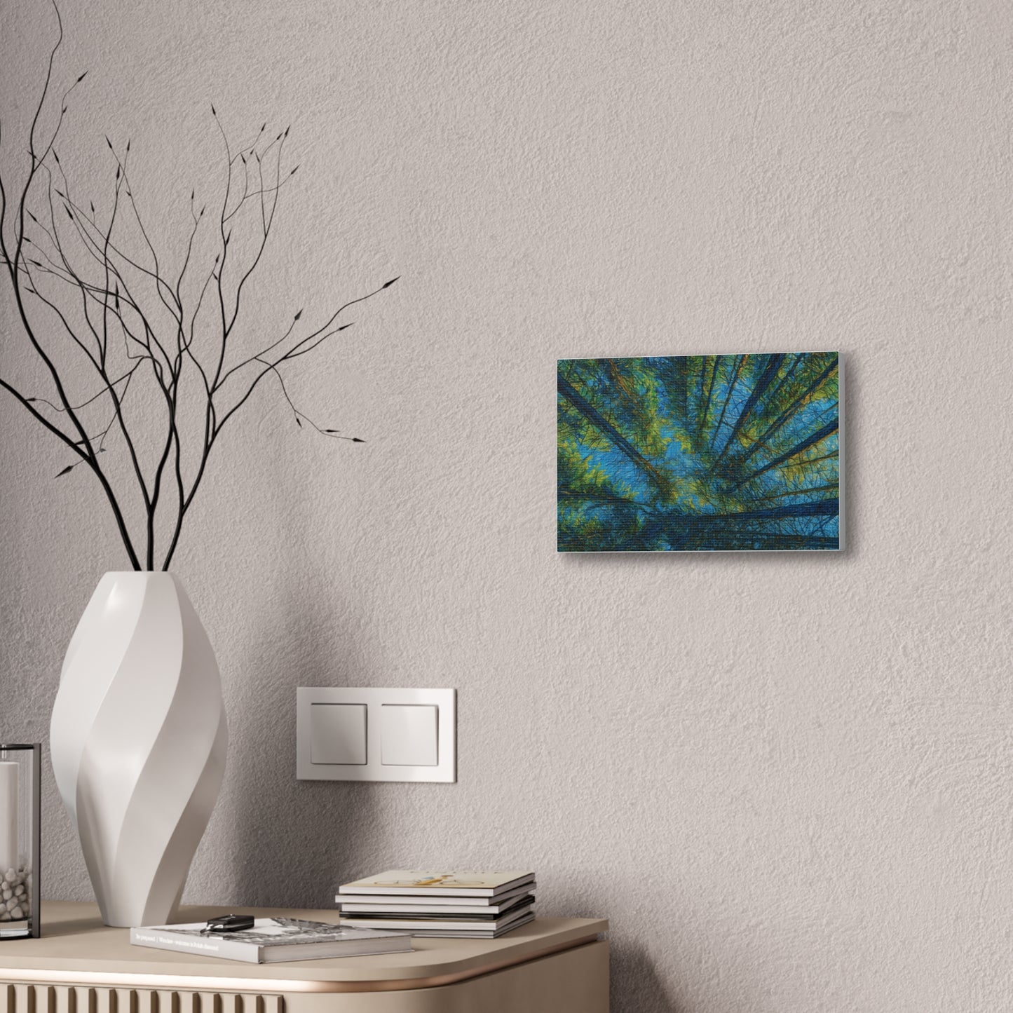 Forest Canopy Canvas Print – Upward View Trees Wall Art (Stretched Canvas 0.75")