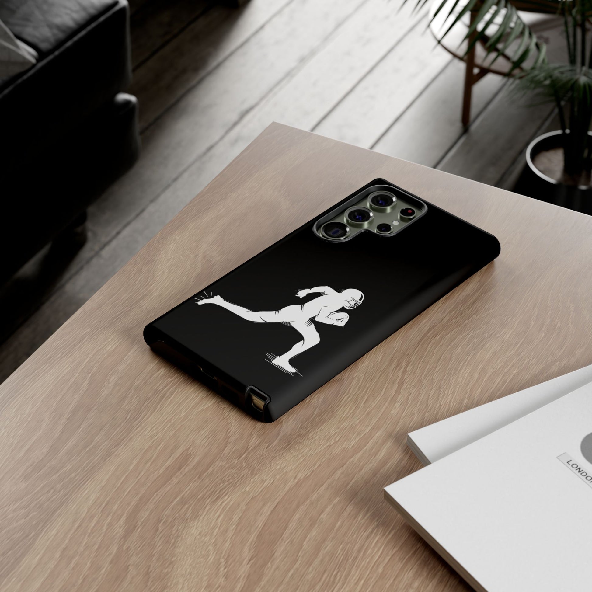 Football Player Phone Case, Tough Cases, Sports Phone Cover, Gift for Athletes, iPhone & Samsung Accessories, Running Player Design - TRV