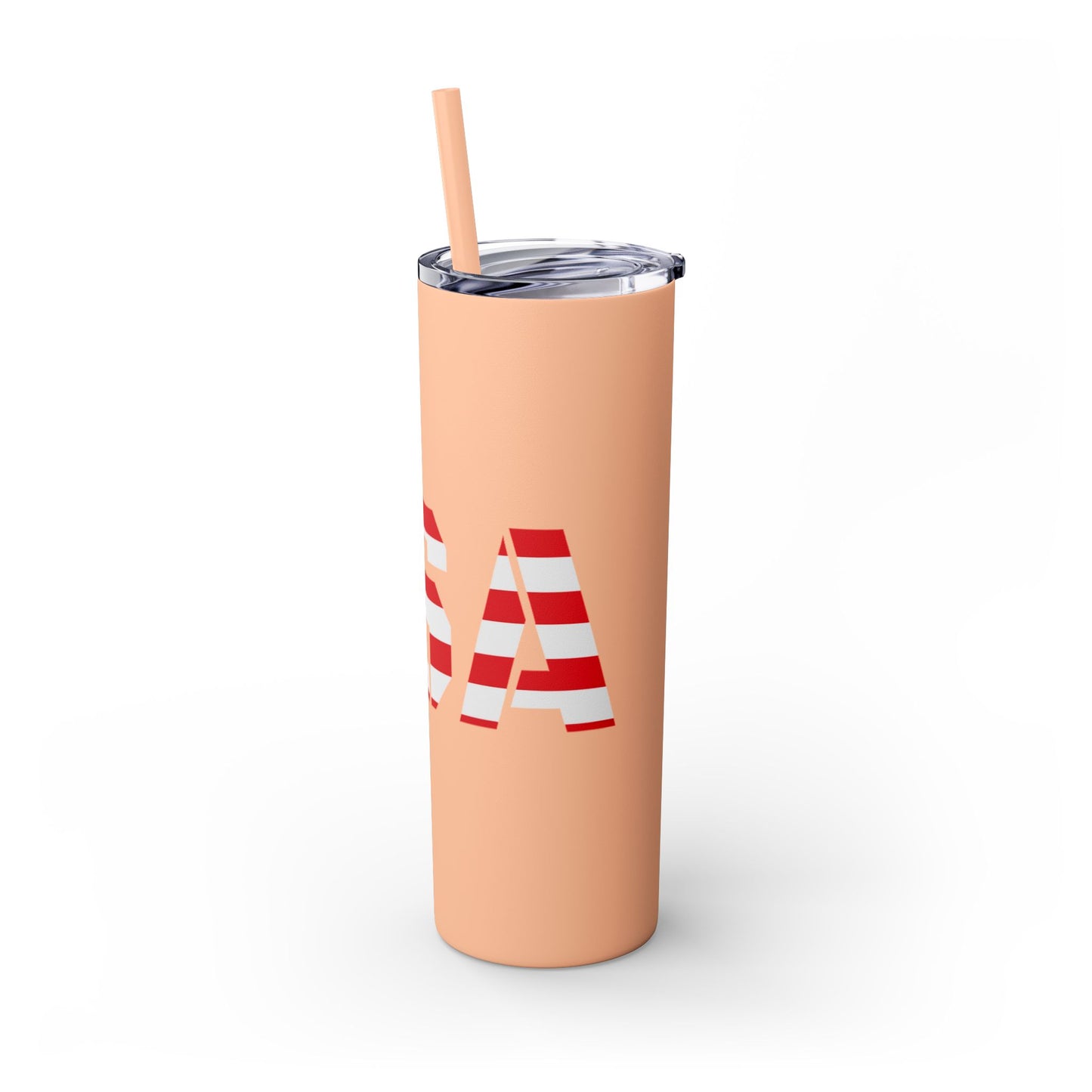 Skinny Tumbler — USA Flag 20oz Straw Tumbler (Patriotic Travel Cup)