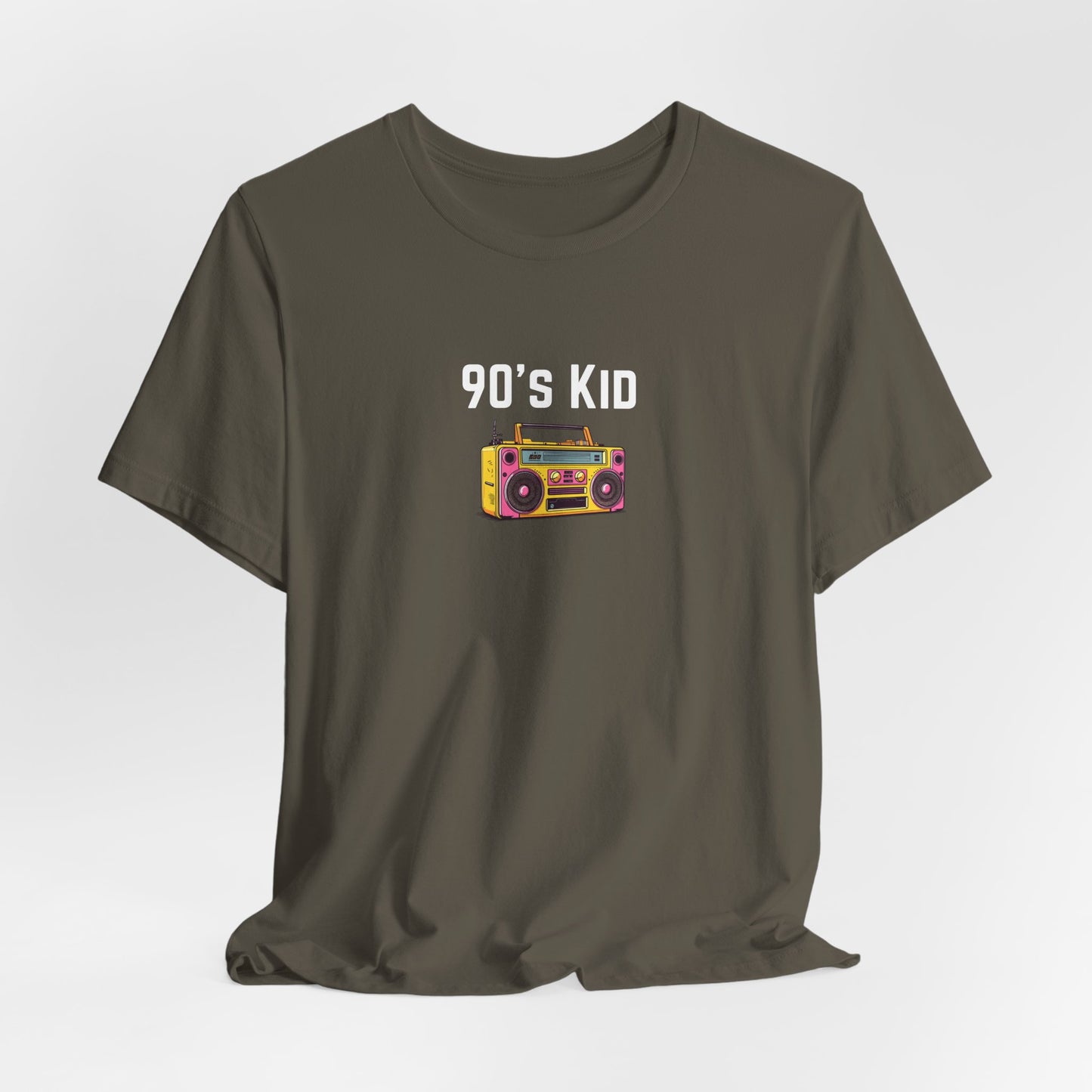 Retro Boombox Tee — 90s Kid Graphic T-Shirt
