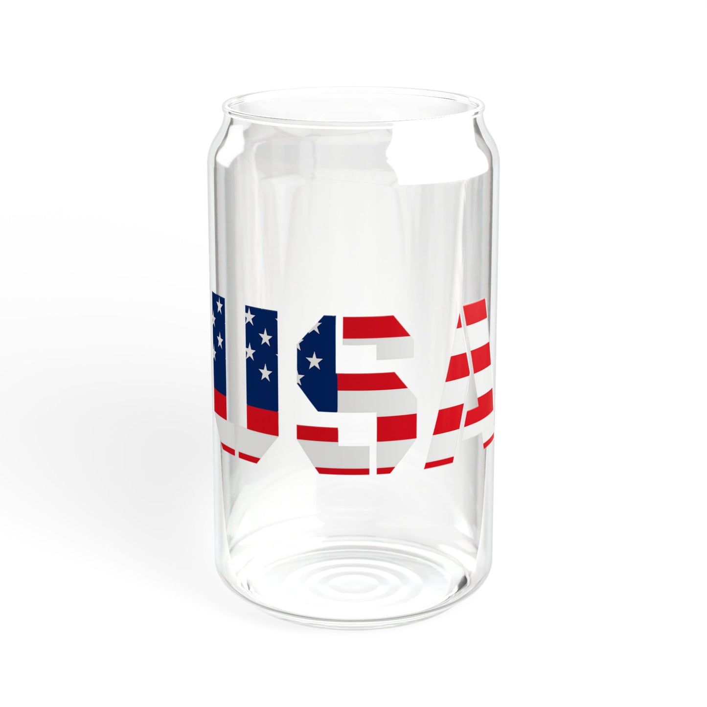 Patriotic USA Sipper Glass, 16oz — American Flag Straw Tumbler