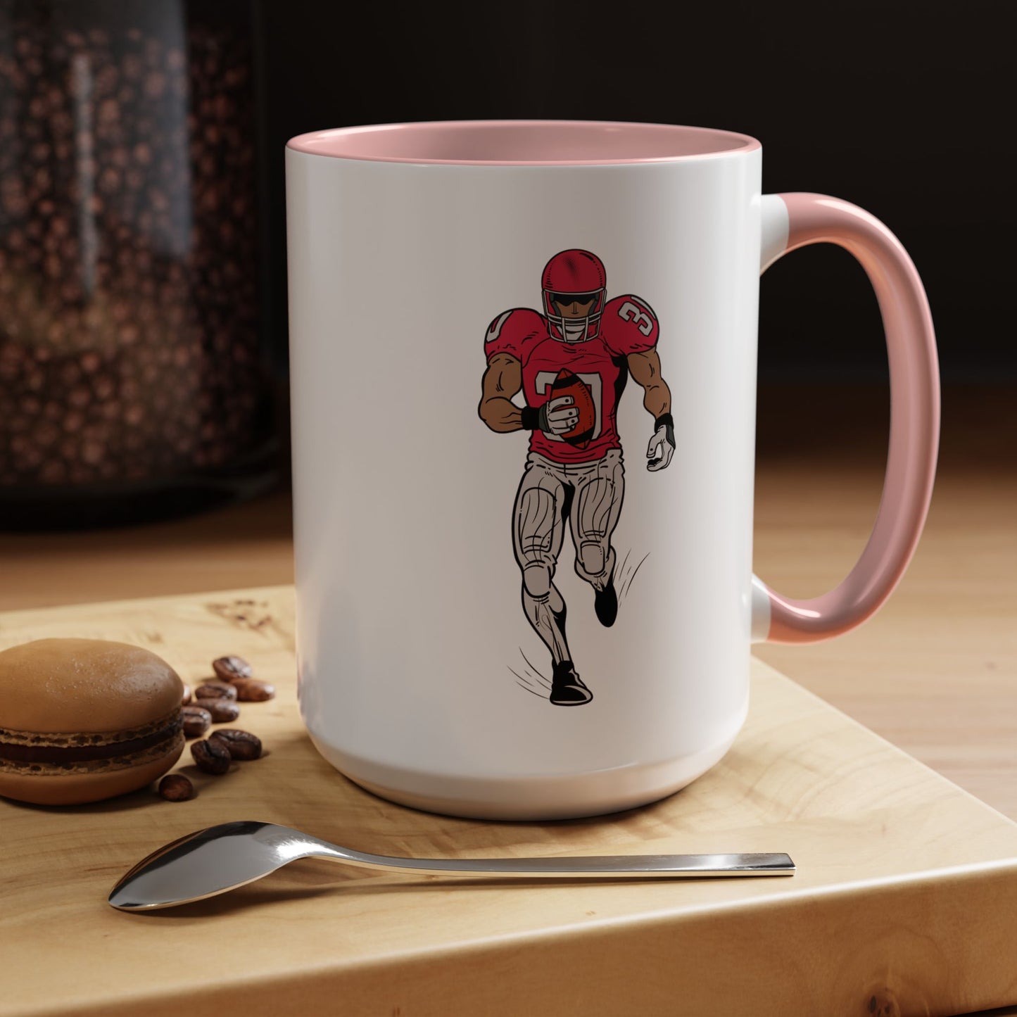 Football Player Coffee Mug, Sports Fan Gift, Motivational Coffee Cup, Game Day Mug, Unique Sports Merchandise