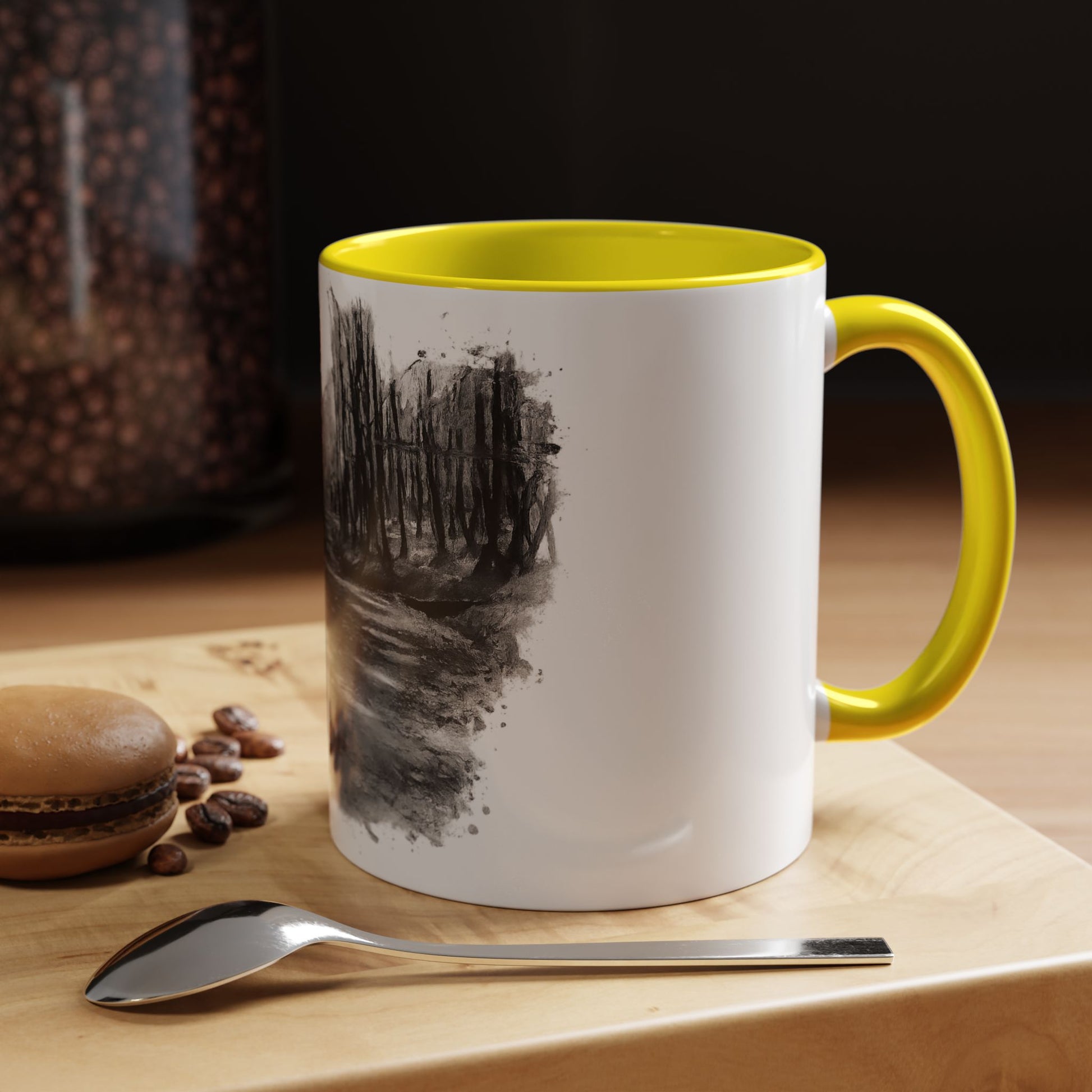 Moody Abstract Forest Coffee Mug | Unique Gift for Nature Lovers, Cozy Home Decor, Perfect for Coffee, Tea, and Hot Chocolate - TRV